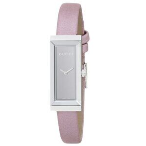 Gucci Women's YA127502 G-Frame Pink Leather Watch